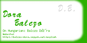 dora balczo business card